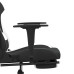 Scaun De Gaming Cu Masaj/Suport Picioare, Negru Și Alb, Textil