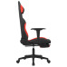 Scaun De Gaming Cu Masaj/Suport Picioare, Negru Și Roșu, Textil
