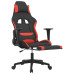 Scaun De Gaming Cu Masaj/Suport Picioare, Negru Și Roșu, Textil