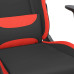 Scaun De Gaming Cu Masaj/Suport Picioare, Negru Și Roșu, Textil