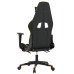 Scaun De Gaming Cu Masaj/Suport Picioare Negru/Auriu Piele Eco