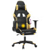 Scaun De Gaming Cu Masaj/Suport Picioare Negru/Auriu Piele Eco