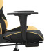 Scaun De Gaming Cu Masaj/Suport Picioare Negru/Auriu Piele Eco
