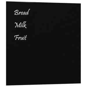 Placă Magnetică De Perete, Negru, 40X40 Cm  Sticlă Securizată