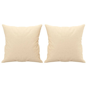 Perne Decorative 2 Buc. Crem 40X40 Cm, Material Textil