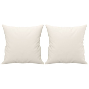 Perne Decorative, 2 Buc., Crem, 40X40 Cm, Piele Ecologică
