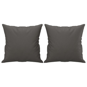 Perne Decorative, 2 Buc., Gri, 40X40 Cm, Piele Ecologică