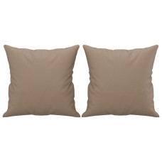 Perne Decorative, 2 Buc., Cappuccino, 40X40 Cm, Piele Ecologică