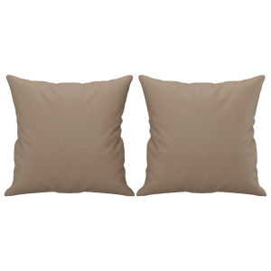 Perne Decorative, 2 Buc., Cappuccino, 40X40 Cm, Piele Ecologică