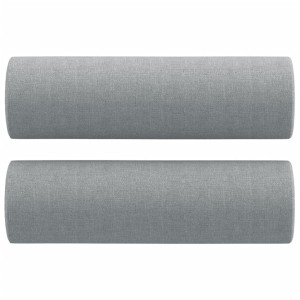 Perne Decorative, 2 Buc., Gri Deschis, Ø15X50 Cm, Textil