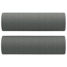 Perne Decorative, 2 Buc., Gri Închis, Ø15X50 Cm, Textil