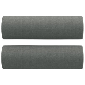 Perne Decorative, 2 Buc., Gri Închis, Ø15X50 Cm, Textil