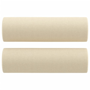 Perne Decorative, 2 Buc., Crem, Ø15X50 Cm, Textil