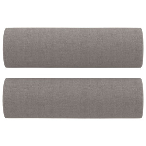 Perne Decorative, 2 Buc., Gri Taupe, Ø15X50 Cm, Textil