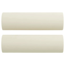 Perne Decorative, 2 Buc., Crem, Ø15X50 Cm, Catifea