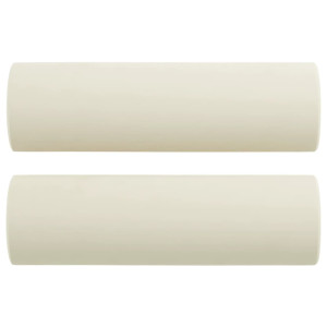 Perne Decorative, 2 Buc., Crem, Ø15X50 Cm, Catifea