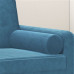 Perne Decorative, 2 Buc., Albastru, Ø15X50 Cm, Catifea
