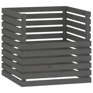 Compostor, Gri, 80X80X78 Cm, Lemn Masiv De Pin