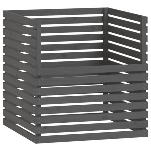 Compostor, Gri, 100X100X102 Cm, Lemn Masiv De Pin