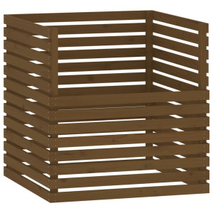 Compostor, Maro Miere, 100X100X102 Cm, Lemn Masiv De Pin