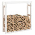 Rastel Pentru Lemne De Foc, Alb, 100X25X100 Cm, Lemn Masiv Pin