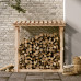 Rastel Pentru Lemne De Foc, 108X64,5X109 Cm, Lemn Masiv Pin