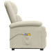 Fotoliu De Masaj Cu Ridicare, Crem, Catifea