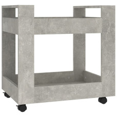 Cărucior De Birou, Gri Beton, 60X45X60 Cm, Lemn Prelucrat