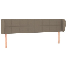 Tăblie De Pat Cu Aripioare Gri Taupe 163X23X78/88 Cm Textil