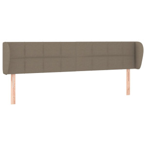 Tăblie De Pat Cu Aripioare Gri Taupe 163X23X78/88 Cm Textil