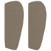 Tăblie De Pat Cu Aripioare Gri Taupe 163X23X78/88 Cm Textil