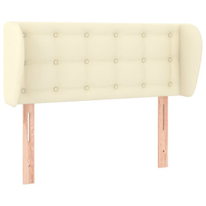 Tăblie De Pat Cu Aripioare Crem 93X23X78/88 Cm Piele Ecologică