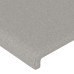 Tăblie De Pat Cu Aripioare Gri Deschis 163X23X118/128 Cm Textil