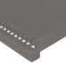 Tăblie De Pat Cu Aripioare Gri 93X23X118/128 Cm Piele Eco
