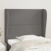 Tăblie De Pat Cu Aripioare Gri 93X23X118/128 Cm Piele Eco