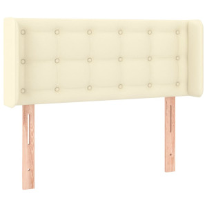 Tăblie De Pat Cu Aripioare Crem 93X16X78/88 Cm Piele Ecologică