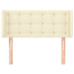 Tăblie De Pat Cu Aripioare Crem 93X16X78/88 Cm Piele Ecologică