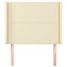 Tăblie De Pat Cu Aripioare, Crem, 83X16X118/128 Cm, Piele Eco