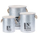 442176 H&S Collection 3 Piece Storage Box Set With Rope Zinc