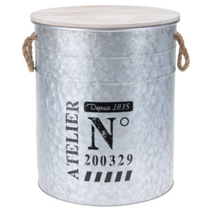 442176 H&S Collection 3 Piece Storage Box Set With Rope Zinc