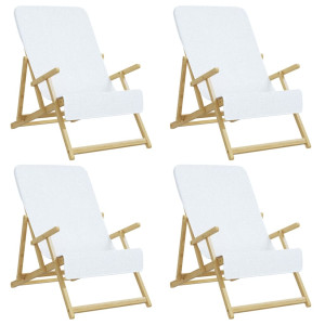 Prosoape De Plajă, 4 Buc., Alb, 60X135 Cm, Textil 400 Gsm