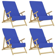 Prosoape De Plajă, 4 Buc., Albastru, 60X135 Cm, Textil 400 Gsm