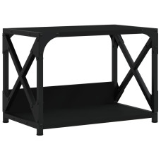 Suport Imprimantă 2 Niveluri Negru 44X26X31,5 Cm Lemn Prelucrat