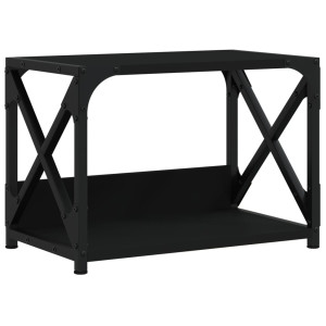 Suport Imprimantă 2 Niveluri Negru 44X26X31,5 Cm Lemn Prelucrat