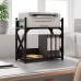 Suport Imprimantă 2 Niveluri Negru 40X20X40 Cm Lemn Prelucrat