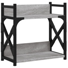 Suport Imprimantă 2 Niveluri Gri Sonoma 40X20X40 Cm Lemn