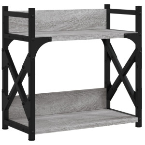 Suport Imprimantă 2 Niveluri Gri Sonoma 40X20X40 Cm Lemn