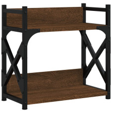 Suport Imprimantă 2 Niveluri Stejar Maro 40X20X40 Cm Lemn