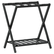 Suport Pentru Bagaje, Negru, 68X38X58 Cm, Bambus