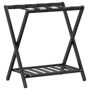 Suport Pentru Bagaje, Negru, 68X38X58 Cm, Bambus
